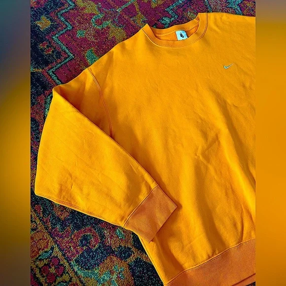 Nike | Men's Vibrant Tangerine Orange Phoenix Fleece Crewneck Sweatshirt size XL - Picture 7 of 12
